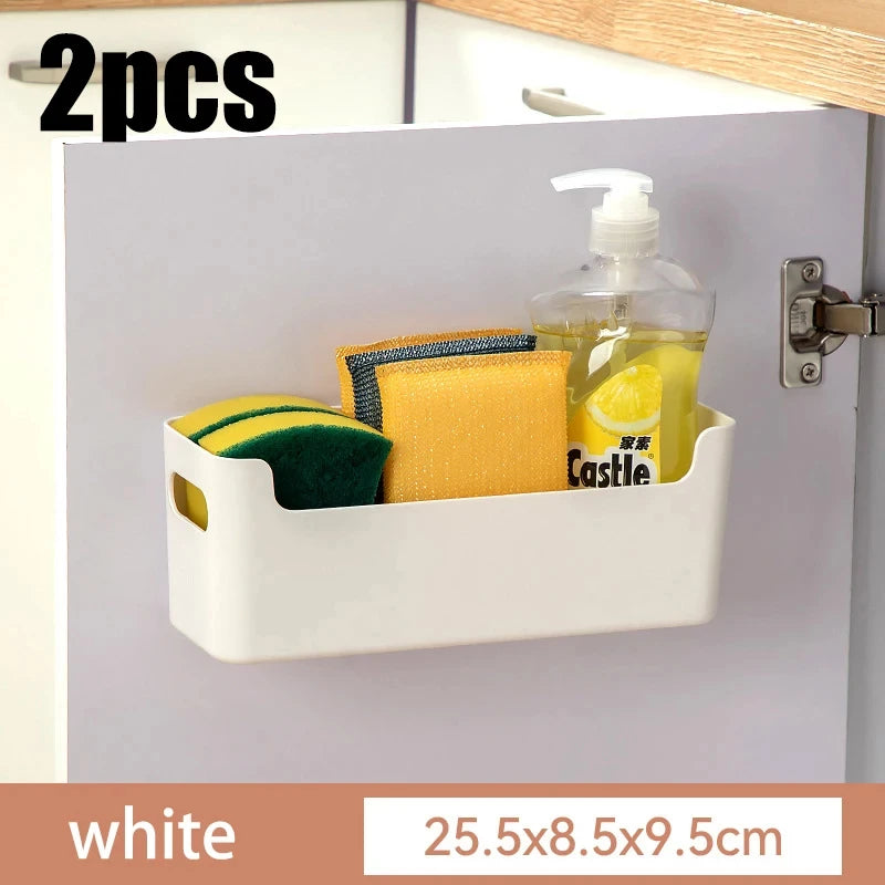 Cabinet Door Wrap & Bag Organizer – Wall-Mounted Storage Rack
