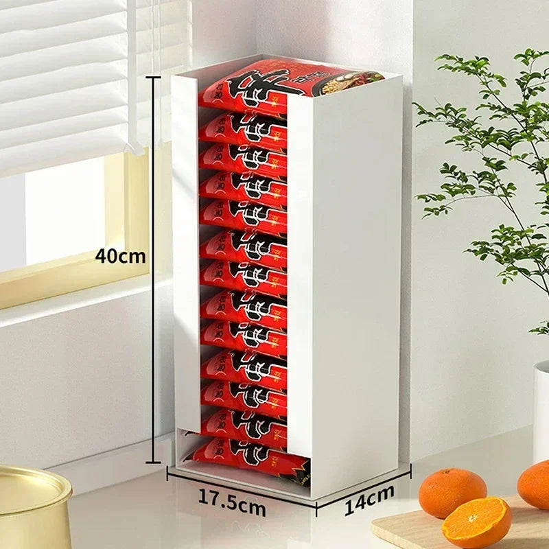Multi Functional Instant Noodle Storage Box Kitchen Organizer for Ramen Cups Perfect for Pantry Organization Food Storage