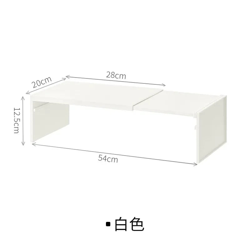 1/2pcs Kitchen Stretchable Cabinet Shelf Cupboard Separated Storage Rack Countertop Organizer Spice Organizer Shelf Save Space