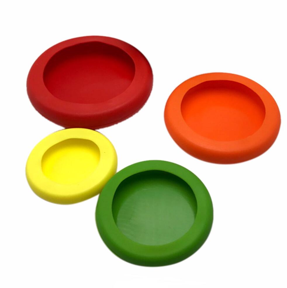 Silicone Food Storage Lids – Set of 4 Reusable Stretch Covers