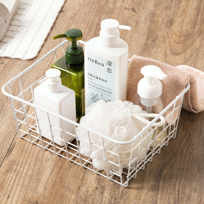 Iron Storage Basket | Japanese-Style Kitchen & Bathroom Organizer