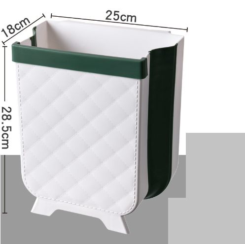 Foldable Wall-Mounted Trash Bin – Cabinet Door Hanging Waste Bin (7L)