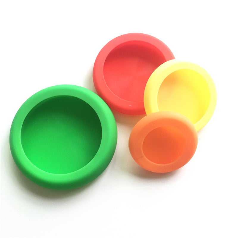 Silicone Food Storage Lids – Set of 4 Reusable Stretch Covers