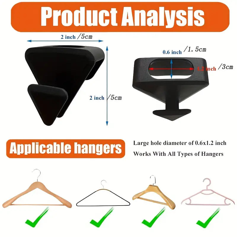 Hanger Connecting Hooks – Closet Space Multiplier (Black)