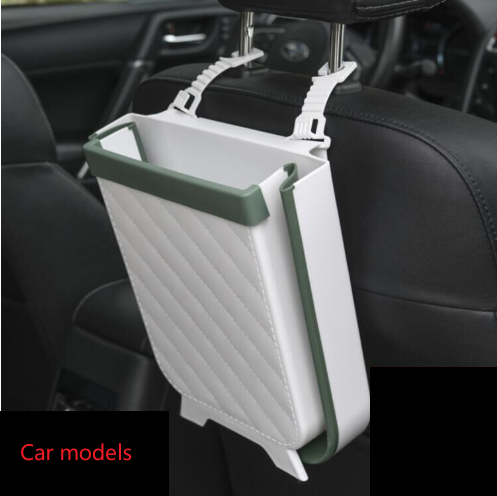 Foldable Wall-Mounted Trash Bin – Cabinet Door Hanging Waste Bin (7L)