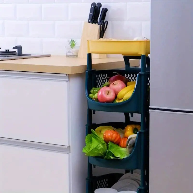 5-Layer Rolling Storage Cart | Kitchen, Bathroom & Living Room Organizer