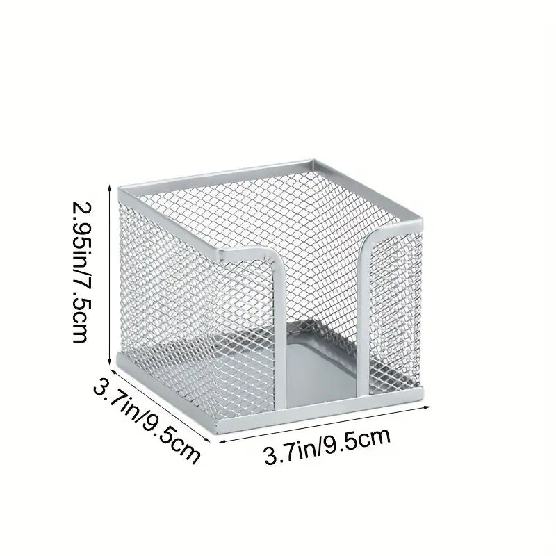 6-Piece Metal Pen Holder Set – Iron Mesh Desk Organizer (Black, Silver, Rose Gold)
