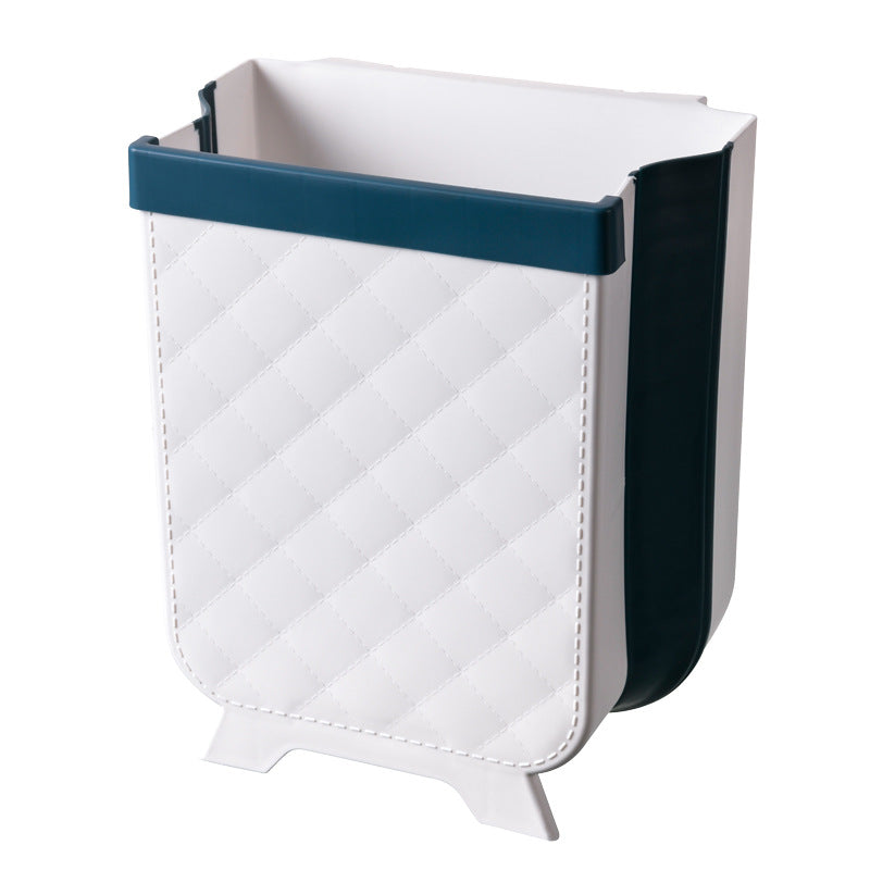 Foldable Wall-Mounted Trash Bin – Cabinet Door Hanging Waste Bin (7L)