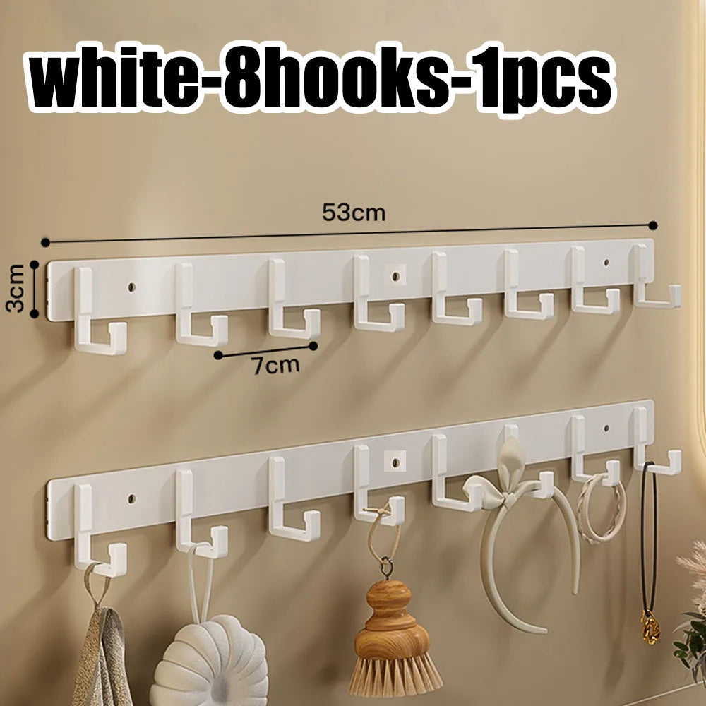 Kitchen Space Aluminum Punch-Free Hooks Are Easy to Install Kitchen Utensils Storage Hooks Bathroom Bathrobe Towel Hangers