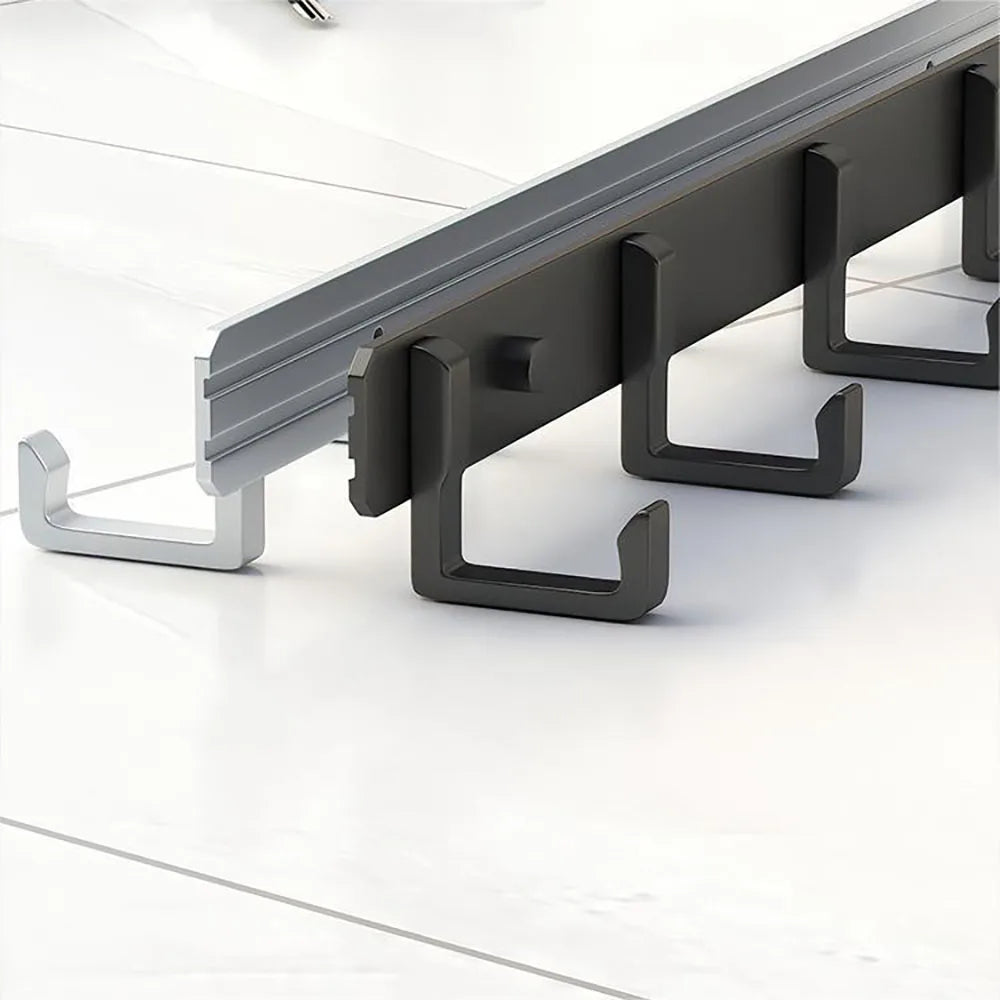 Kitchen Space Aluminum Punch-Free Hooks Are Easy to Install Kitchen Utensils Storage Hooks Bathroom Bathrobe Towel Hangers