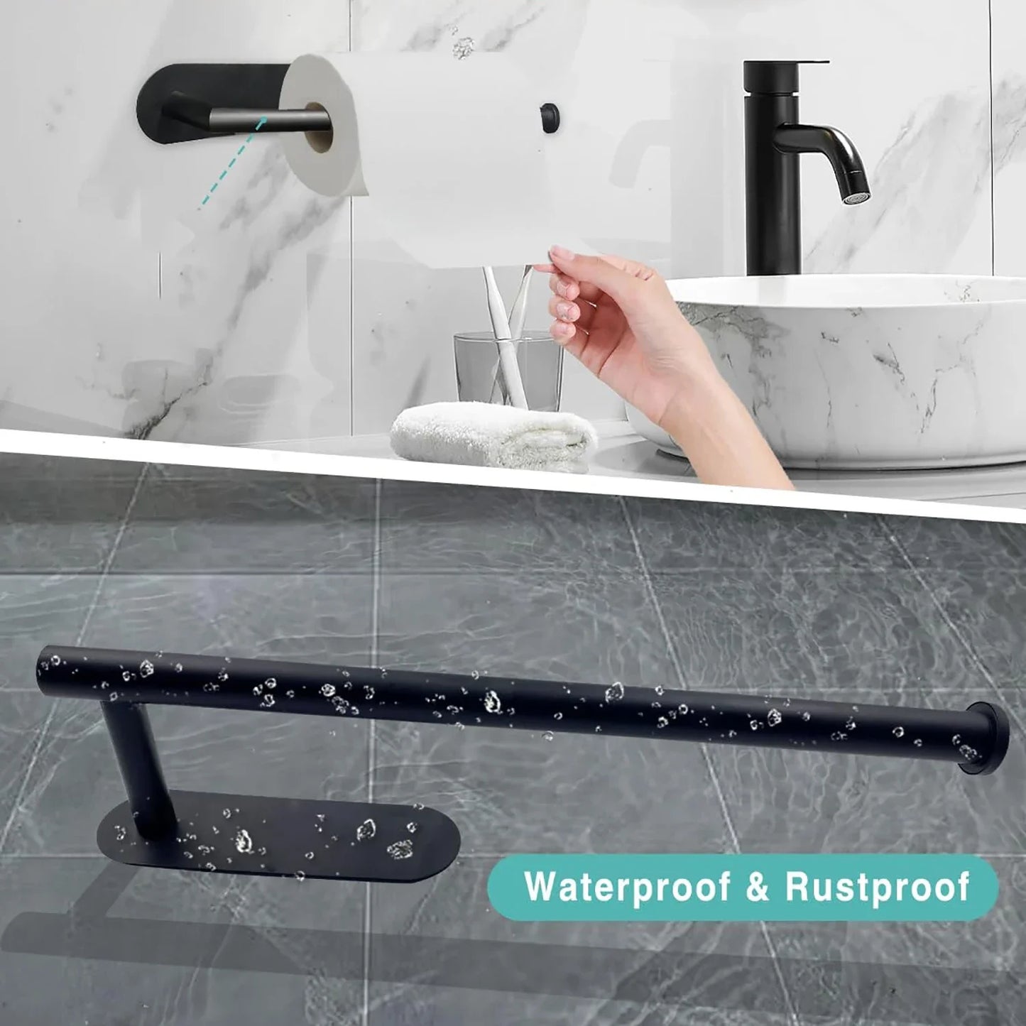 Adhesive Paper Towel Holder – Wall-Mounted Tissue & Napkin Rack