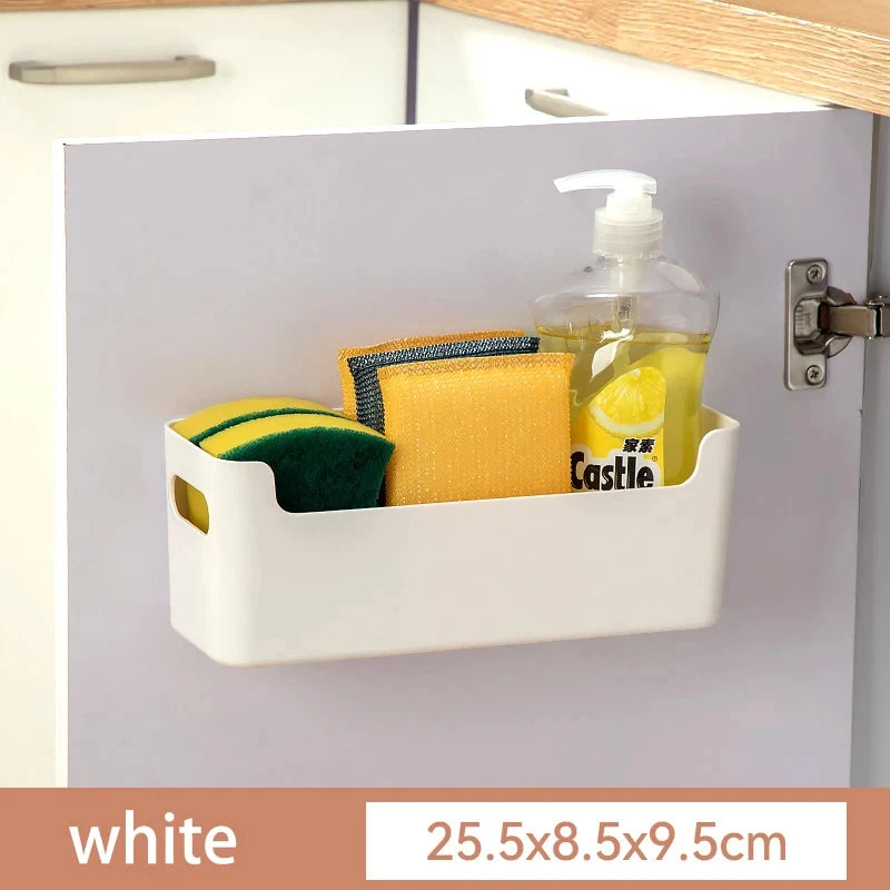 Cabinet Door Wrap & Bag Organizer – Wall-Mounted Storage Rack