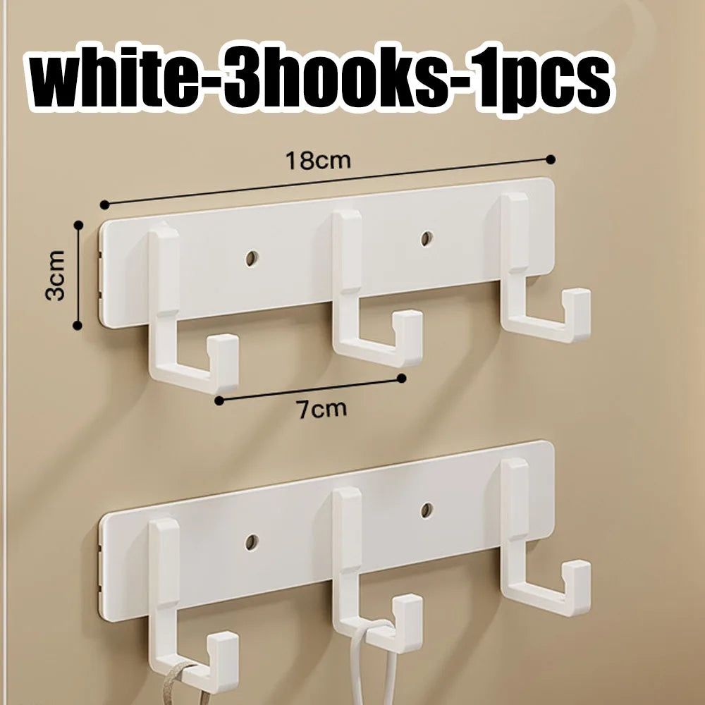 Kitchen Space Aluminum Punch-Free Hooks Are Easy to Install Kitchen Utensils Storage Hooks Bathroom Bathrobe Towel Hangers
