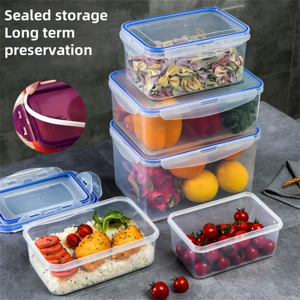 Stackable Pantry Storage Bins with Lids – Clear Grain & Food Containers (1 or 4-Pack)