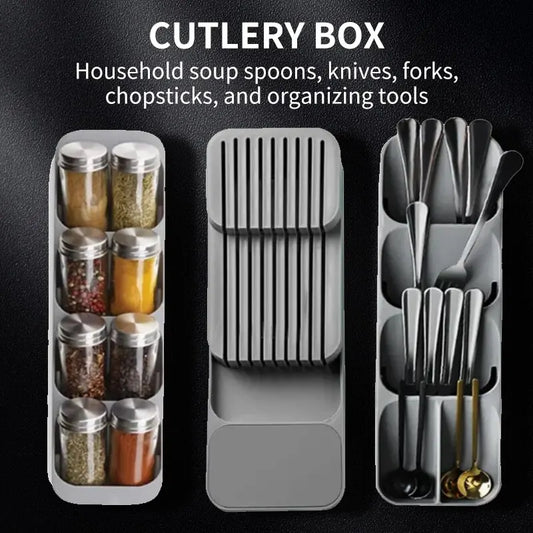 Kitchen Drawer Cutlery Organizer – Knife, Fork & Spoon Storage Tray