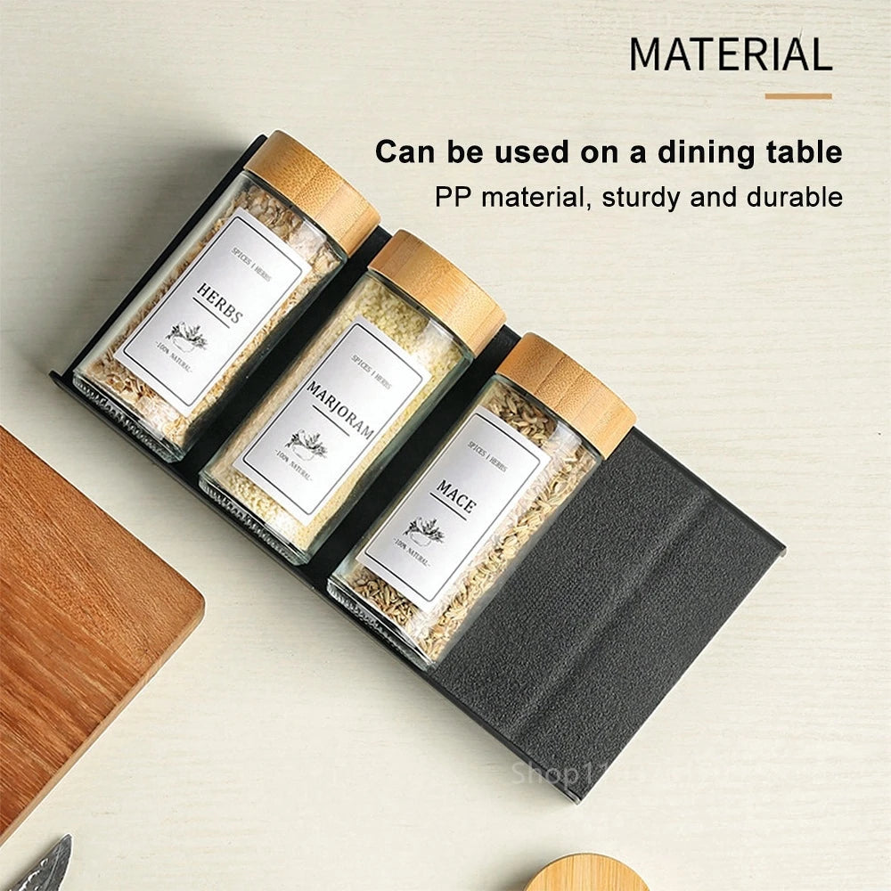 4-Layer Adjustable Spice Drawer Organizer – Cabinet & Pantry Rack