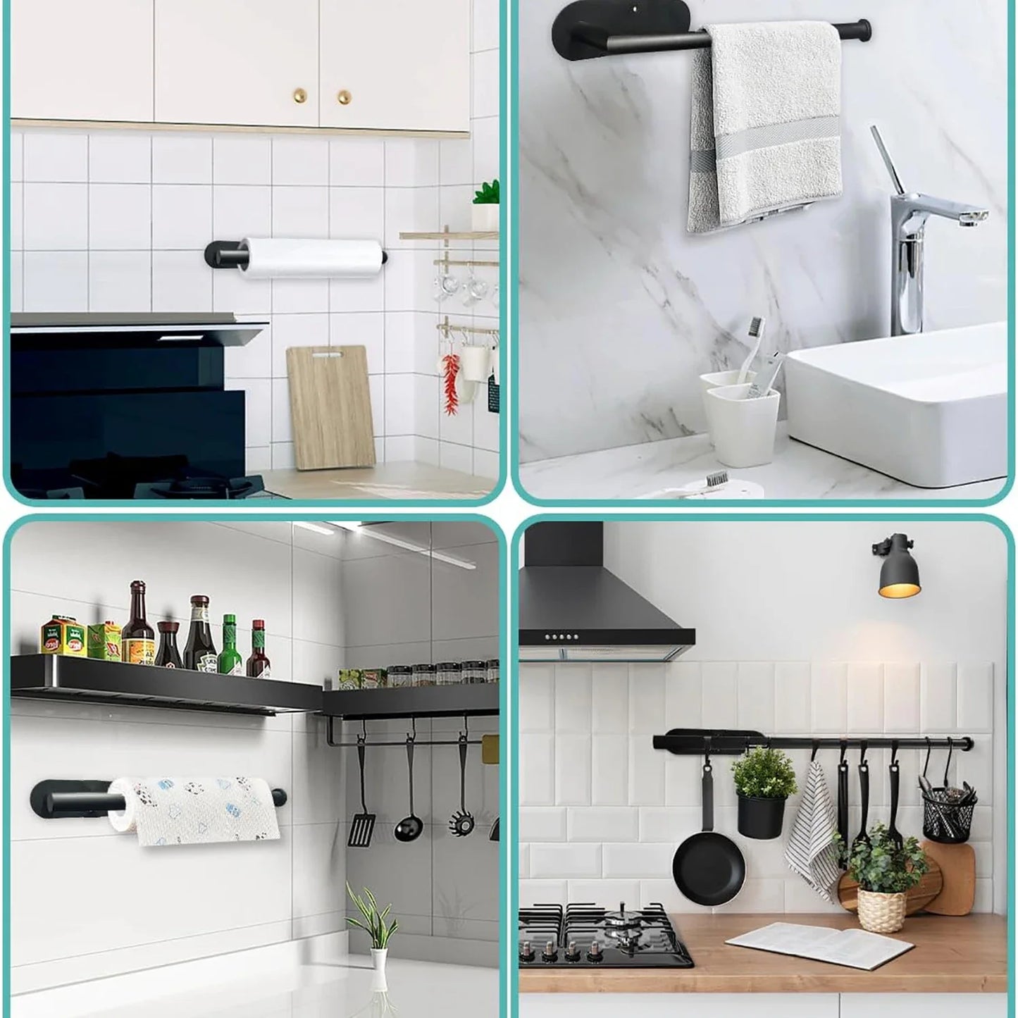Adhesive Paper Towel Holder – Wall-Mounted Tissue & Napkin Rack