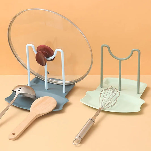 Pot Lid & Spoon Rest - Countertop Drying & Storage Stand
