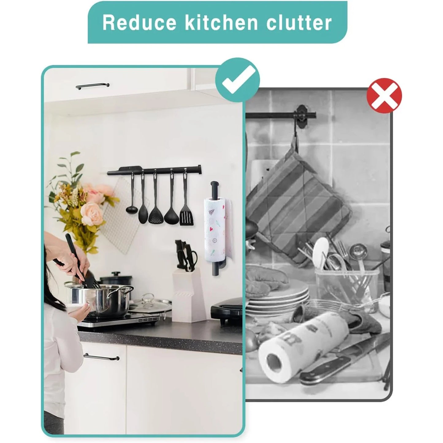 Adhesive Paper Towel Holder – Wall-Mounted Tissue & Napkin Rack