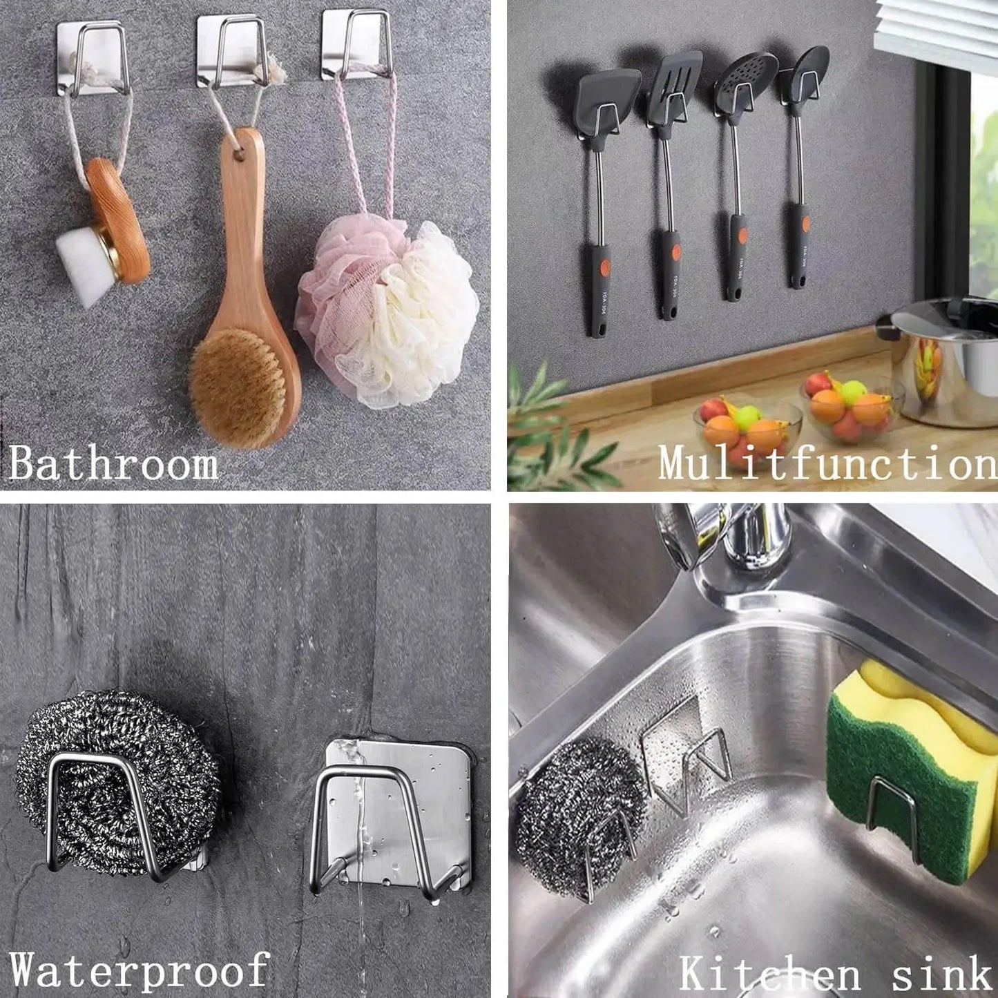 Stainless Steel Pot Lid & Cutting Board Holder – No-Drill Wall Organizer