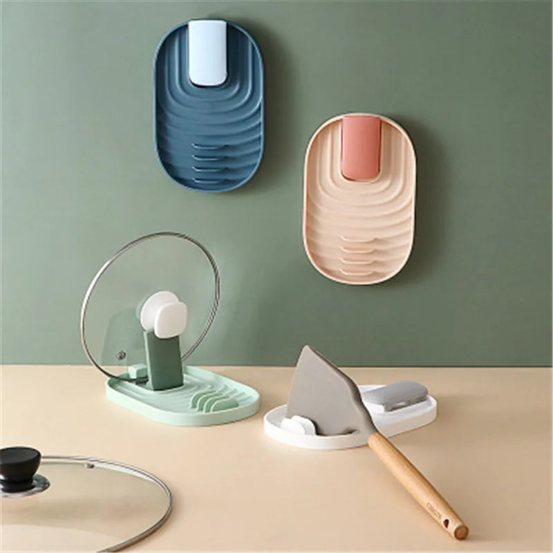 Pot Lid & Spoon Rest - Countertop Drying & Storage Stand