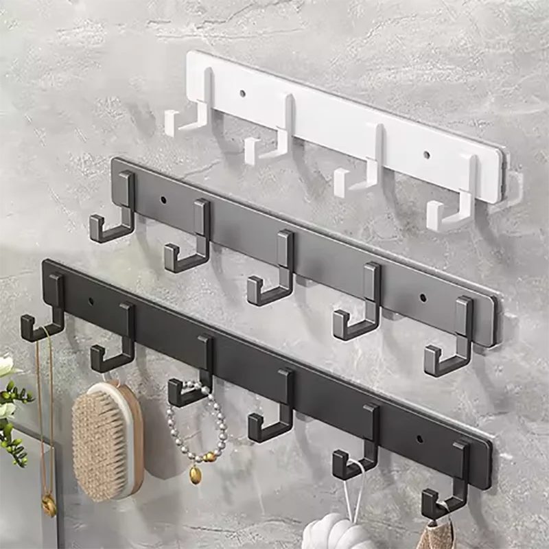 Kitchen Space Aluminum Punch-Free Hooks Are Easy to Install Kitchen Utensils Storage Hooks Bathroom Bathrobe Towel Hangers