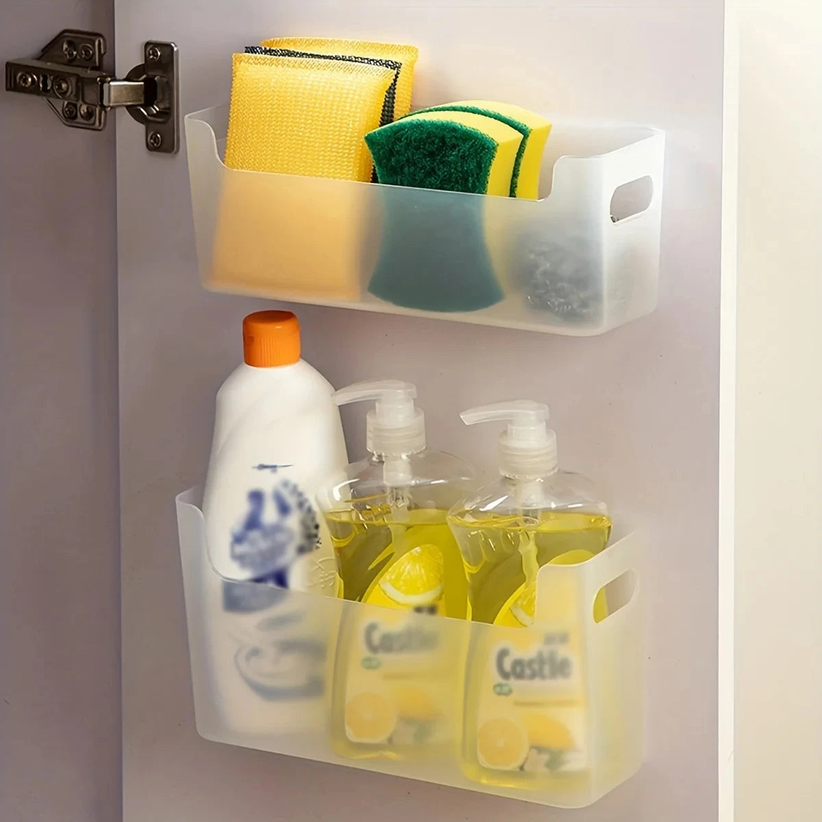 Cabinet Door Wrap & Bag Organizer – Wall-Mounted Storage Rack