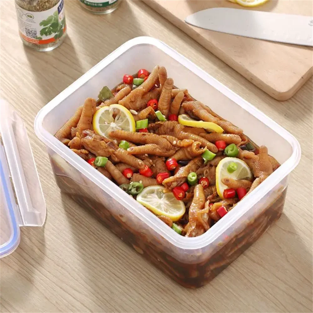 Stackable Pantry Storage Bins with Lids – Clear Grain & Food Containers (1 or 4-Pack)