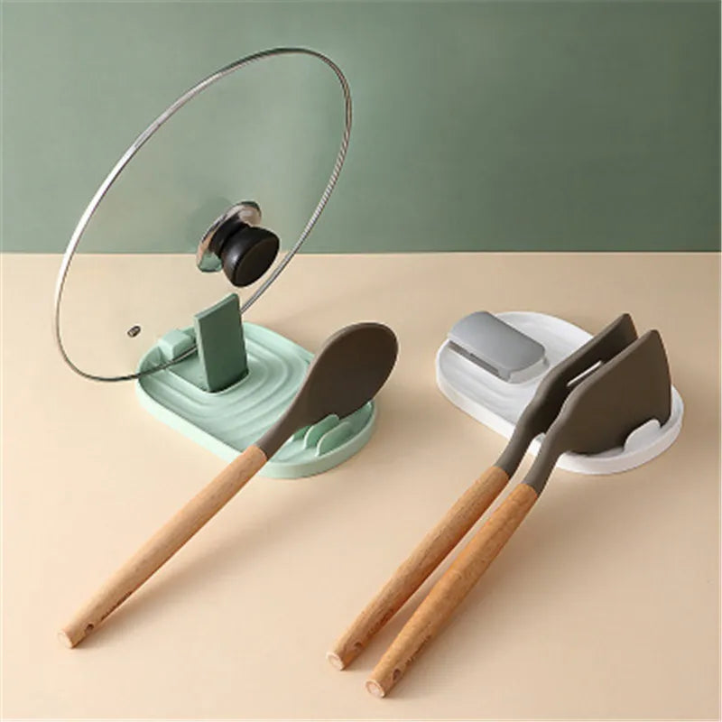 Pot Lid & Spoon Rest - Countertop Drying & Storage Stand