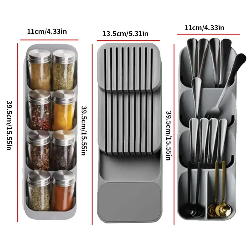Kitchen Drawer Cutlery Organizer – Knife, Fork & Spoon Storage Tray
