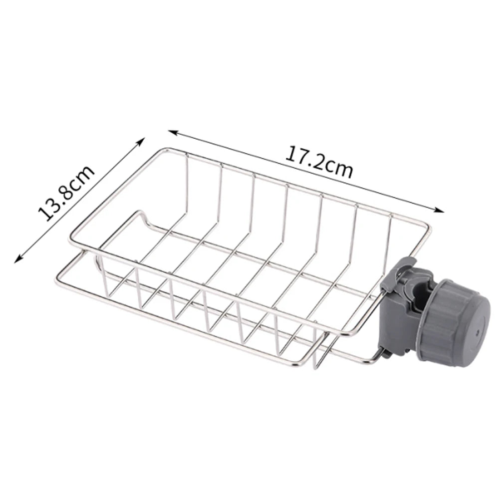 Kitchen Sink Organizer – Sponge Holder & Faucet Drain Rack