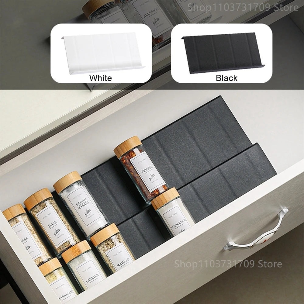 4-Layer Adjustable Spice Drawer Organizer – Cabinet & Pantry Rack