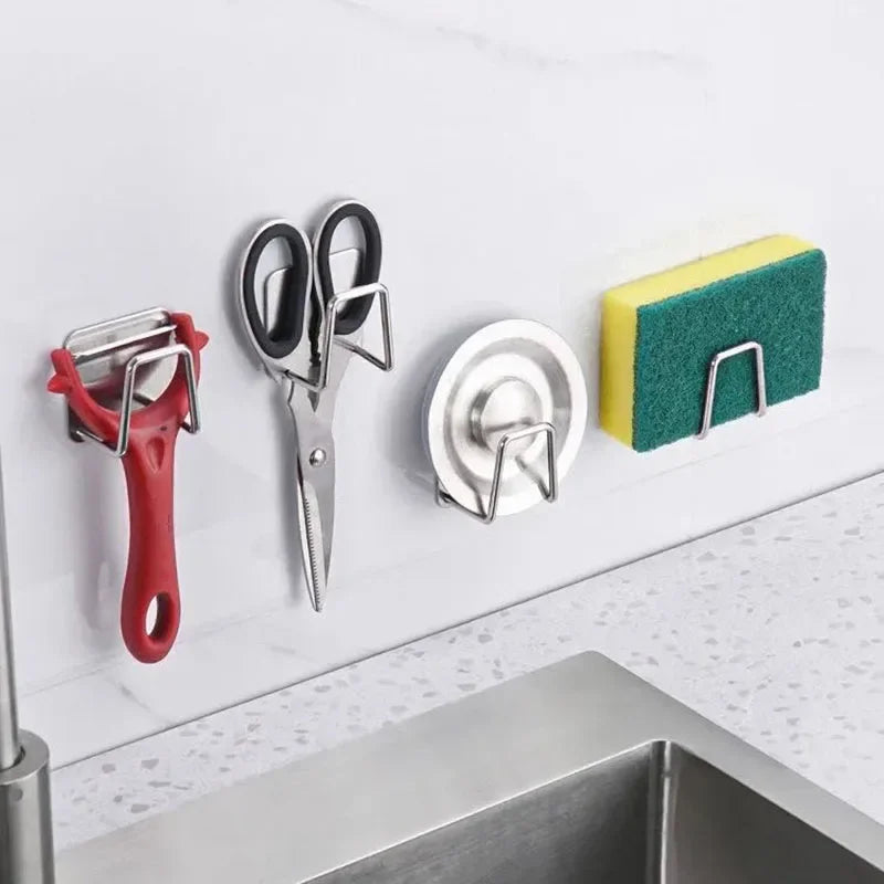 Stainless Steel Pot Lid & Cutting Board Holder – No-Drill Wall Organizer