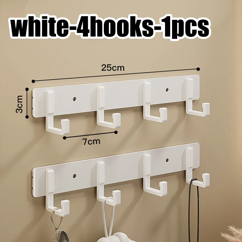 Kitchen Space Aluminum Punch-Free Hooks Are Easy to Install Kitchen Utensils Storage Hooks Bathroom Bathrobe Towel Hangers