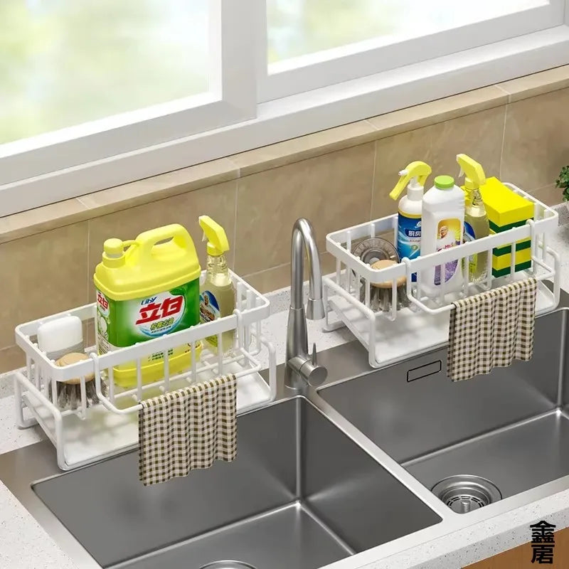 Tap-Mounted Sink Organizer – Space-Saving Kitchen Storage with Drainage Rack