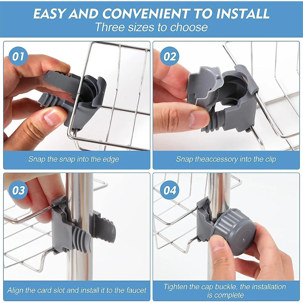 Kitchen Sink Organizer – Sponge Holder & Faucet Drain Rack