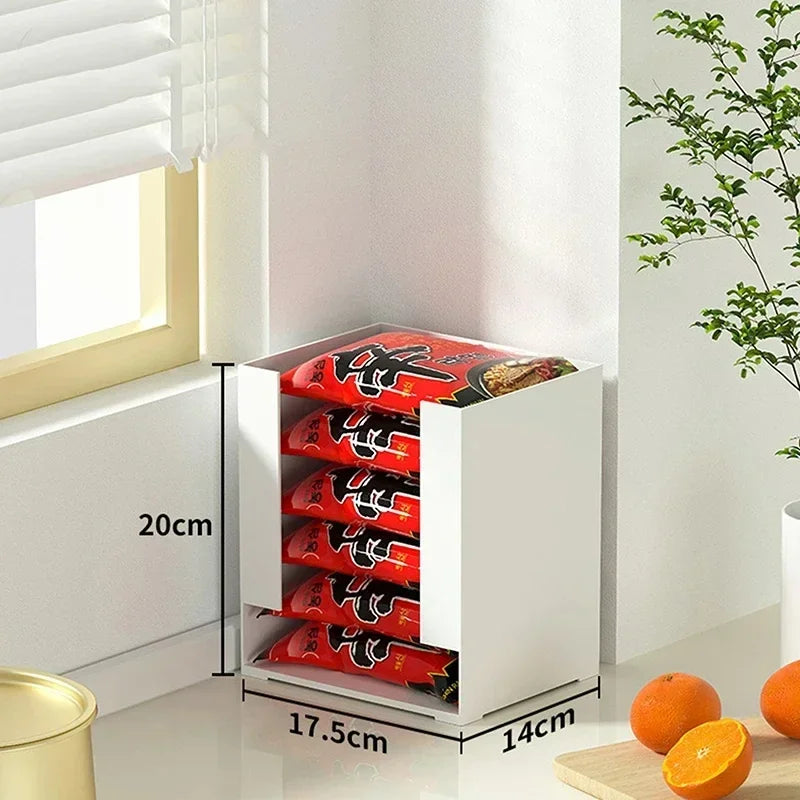 Multi Functional Instant Noodle Storage Box Kitchen Organizer for Ramen Cups Perfect for Pantry Organization Food Storage