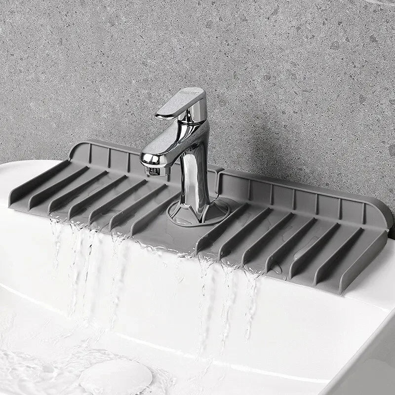 Silicone Sink Mat – Faucet Splash Guard & Countertop Drying Pad