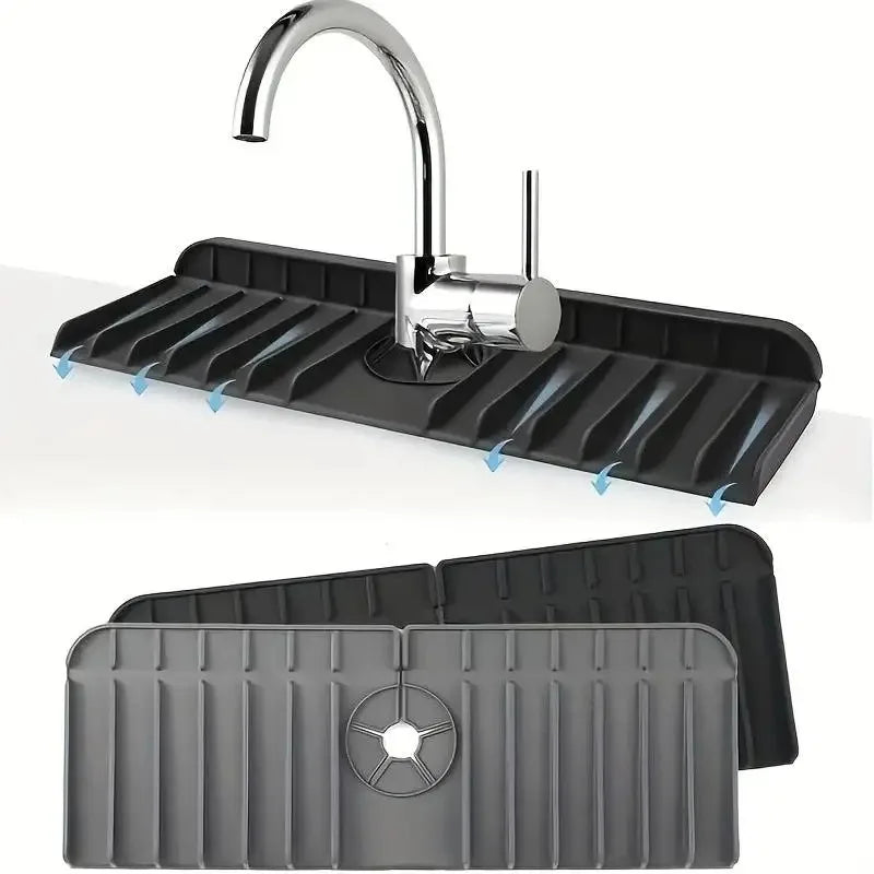 Silicone Sink Mat – Faucet Splash Guard & Countertop Drying Pad