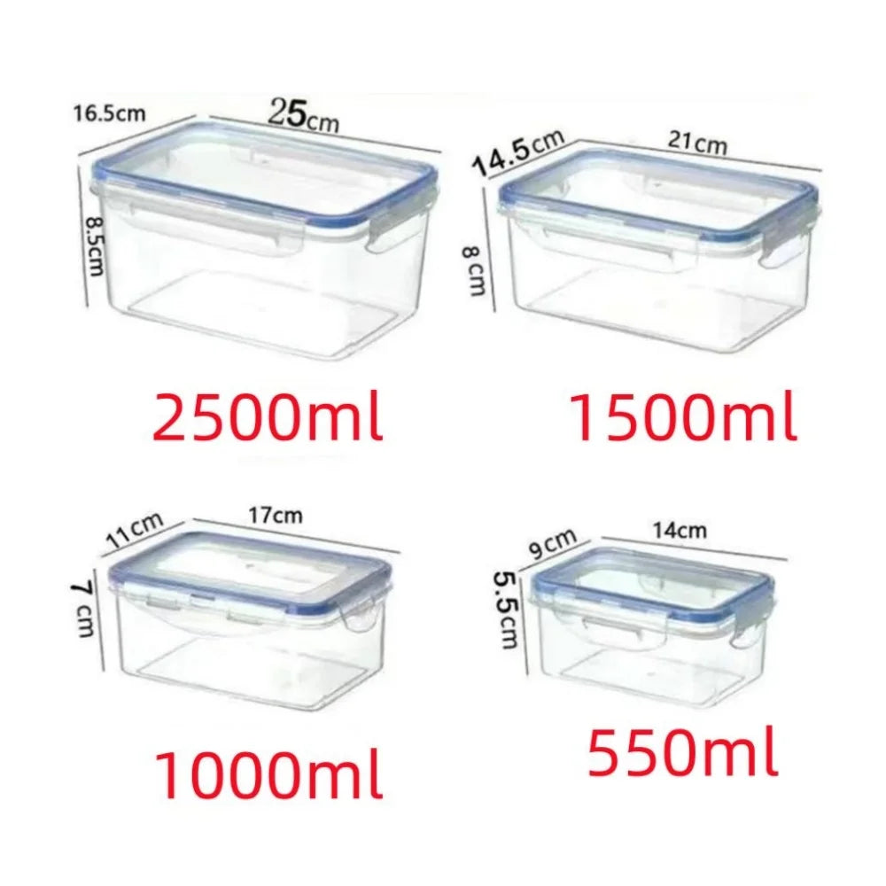 Stackable Pantry Storage Bins with Lids – Clear Grain & Food Containers (1 or 4-Pack)
