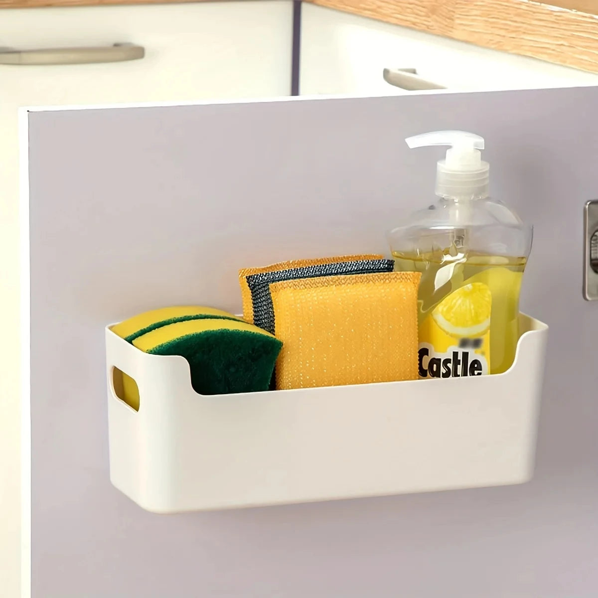 Cabinet Door Wrap & Bag Organizer – Wall-Mounted Storage Rack