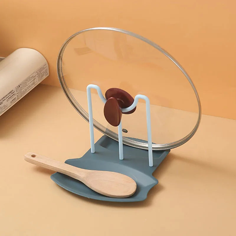 Pot Lid & Spoon Rest - Countertop Drying & Storage Stand