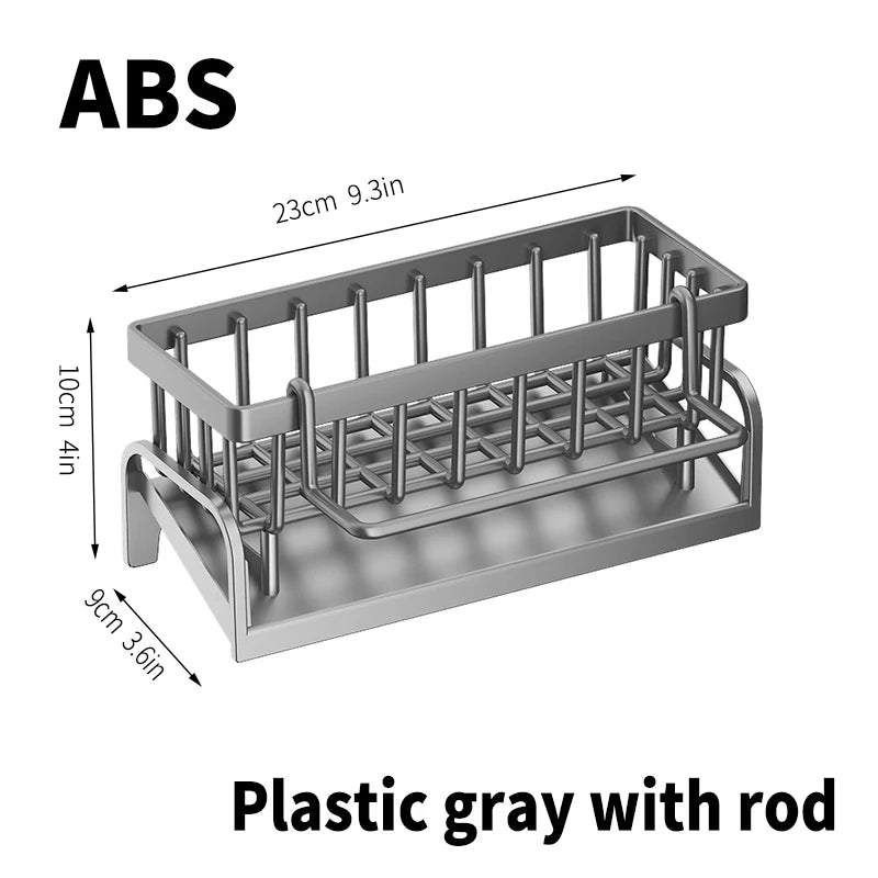 Stainless Steel Sink Shelf – Sponge & Dishcloth Drain Rack