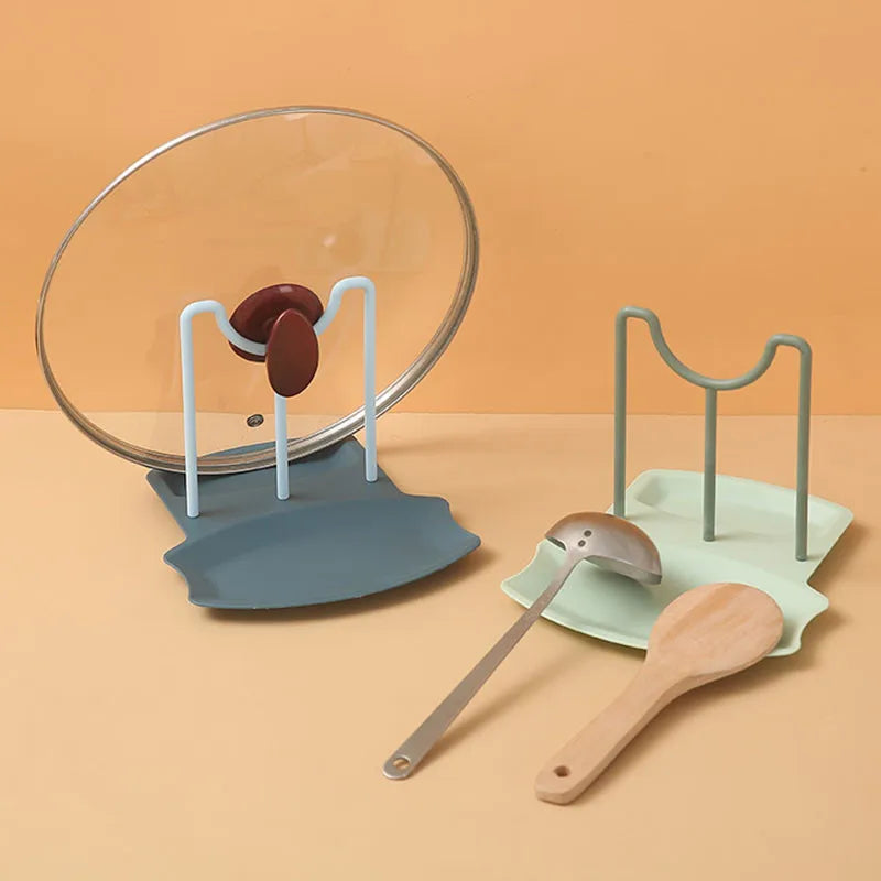 Pot Lid & Spoon Rest - Countertop Drying & Storage Stand