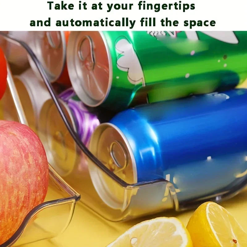 Auto-Rolling Can Dispenser – Fridge & Pantry Organizer