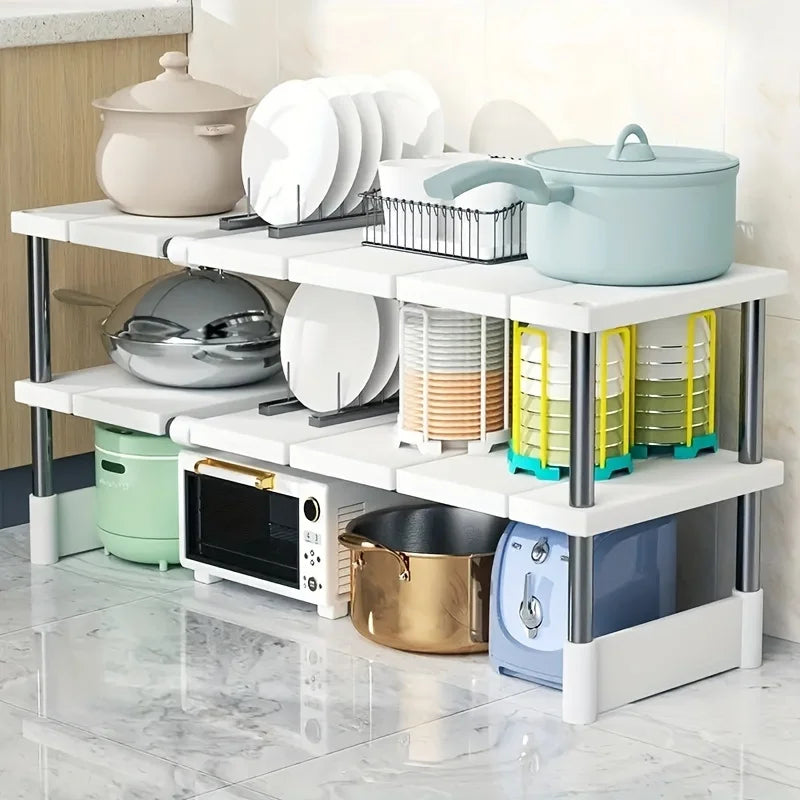 Expandable Under-Sink & Cabinet Organizer – Multi-Layer Pot & Pan Holder