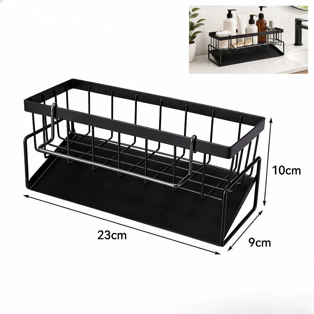 Kitchen Sink Organizer – Sponge Holder & Faucet Drain Rack