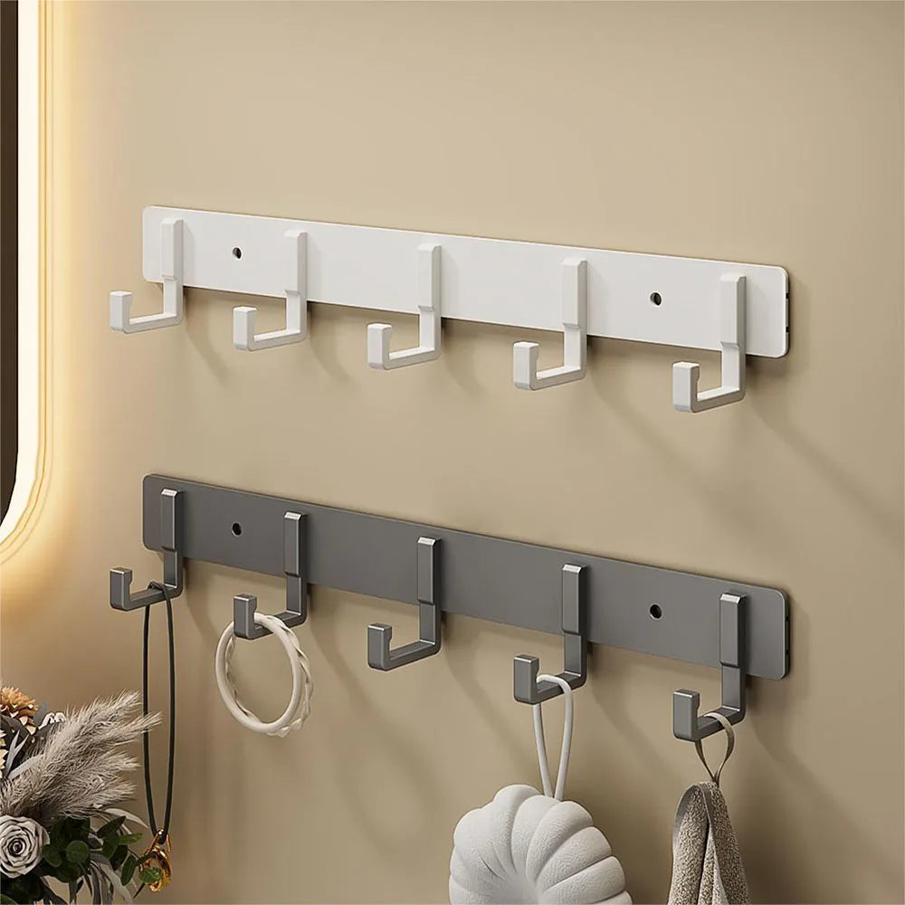Kitchen Space Aluminum Punch-Free Hooks Are Easy to Install Kitchen Utensils Storage Hooks Bathroom Bathrobe Towel Hangers