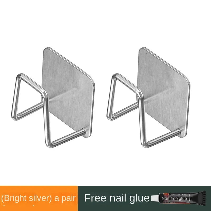 Stainless Steel Pot Lid & Cutting Board Holder – No-Drill Wall Organizer