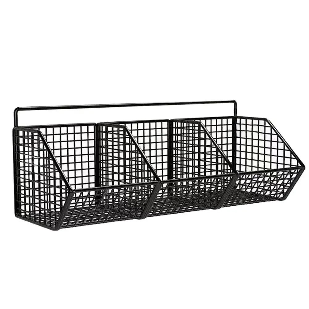 Wall-Mounted Kitchen Storage Basket – Punch-Free Partition Organizer